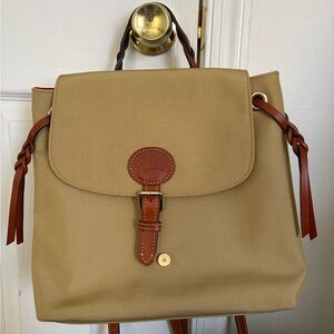Dooney & Bourke Tan and Brown Backpack